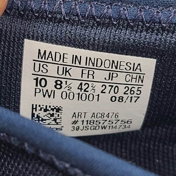 Adidas Women's Navy Cloudfoam Lite AC8476 Mesh Slip-On Casual Shoes Size 10 - Picture 6 of 7